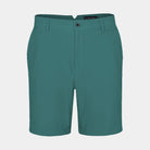 A pair of men's Eucalyptus Green shorts, displayed on a clean light gray background.