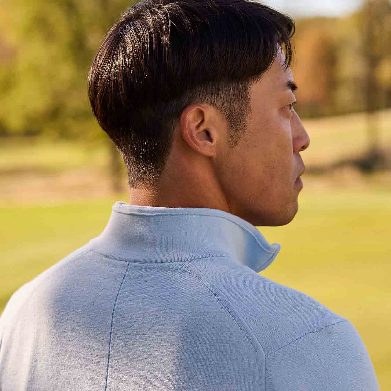Monaco Silk-Blend Quarter Zip Sweater – Dunning